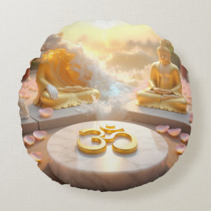 ZEN - BUDDHISM - OM ROUND PILLOW