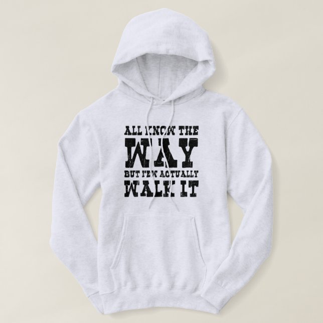 Zen Buddhism Spaghetti Western Style Hoodie (Design Front)