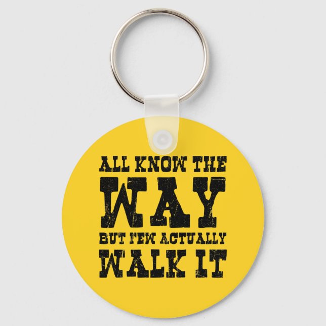 Zen Buddhism Spaghetti Western Style Keychain (Front)