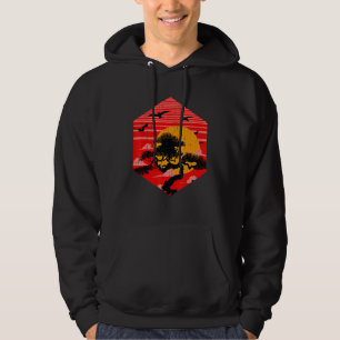 Zen Buddhist Gardening Japanese Aesthetic Sunset B Hoodie