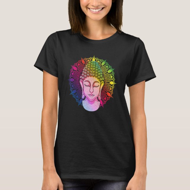 Zen Buddhist Mantra Colorful Mandala Zen Buddhism  T-Shirt (Front)
