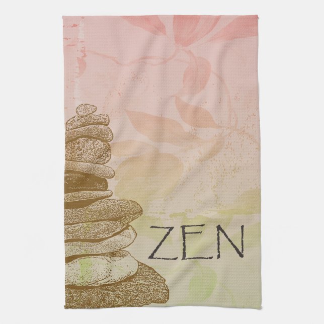 Zen Cairn Kitchen Towel (Vertical)