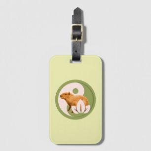 Zen Capybara Yin Yang Luggage Tag