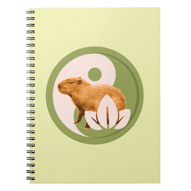 Zen Capybara Yin Yang Notebook (Front)