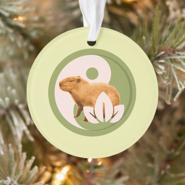 Zen Capybara Yin Yang Ornament (Tree)