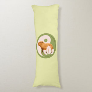 Zen Capybara Yin Yang Peaceful Nature Body Pillow