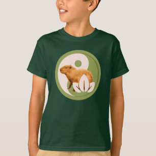 Zen Capybara Yin Yang Peaceful Nature T-Shirt
