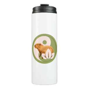 Zen Capybara Yin Yang Peaceful Nature Thermal Tumbler