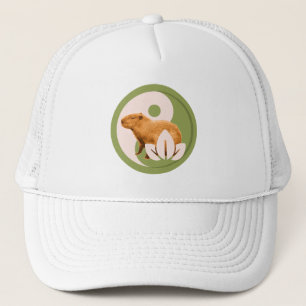 Zen Capybara Yin Yang Peaceful Nature Trucker Hat
