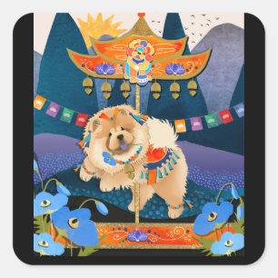 ZEN CARNIVAL  Chow  Square Sticker