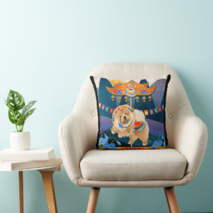 ZEN CARNIVAL Chow throw pillow