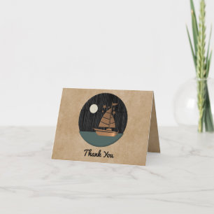 Zen Carte de remerciements Avec Voilier