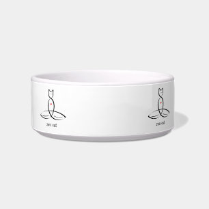 Zen Cat - Fancy style text. Bowl