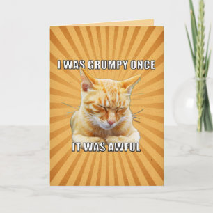 Zen Cat - J'Étais Grumpy Une Fois La Carte De Voeu