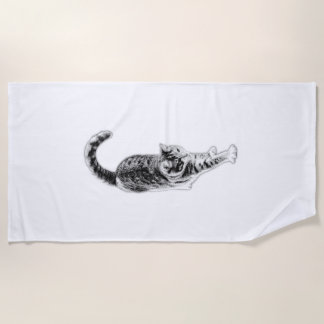  Zen Cat Vibes Beach Towel