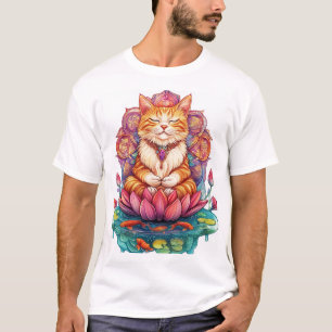 Zen Cat Vibes � Meditating Kitty Psychedelic T-Shirt