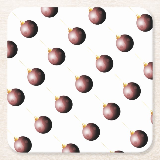 Zen Christmas Designs Square Paper Coaster (Front)