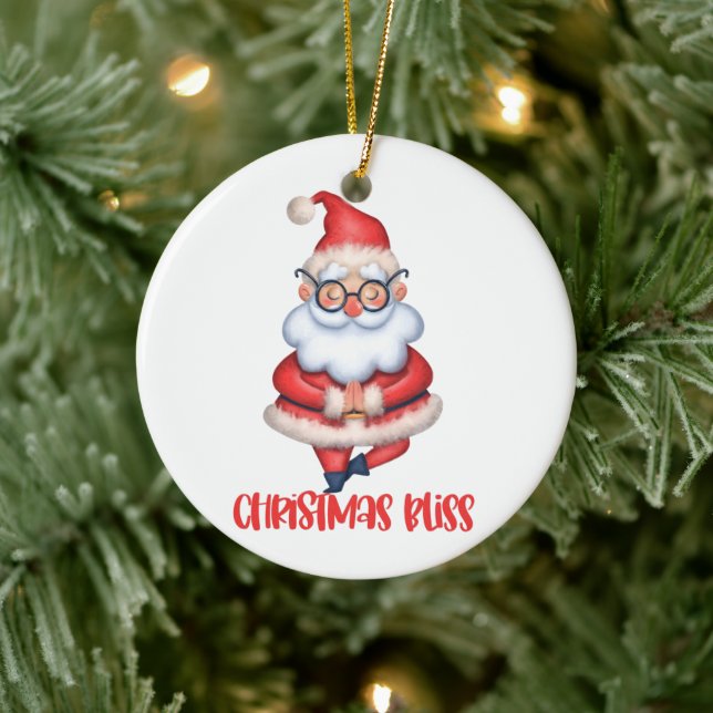 Zen Christmas Santa Ornament (Tree)