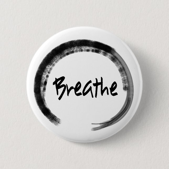 Zen Circle - Breathe - Yoga Pin Buttons (Front)