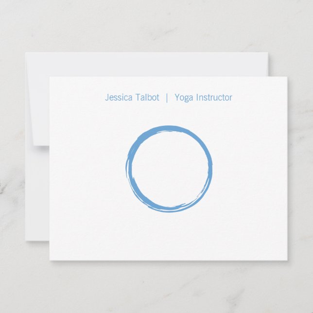 ZEN CIRCLE in SKY BLUE Flat Notecard (Front)