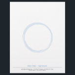 ZEN CIRCLE in SKY BLUE Letterhead<br><div class="desc">Coordinates with the ZEN CIRCLE in SKY BLUE Business Card. © 1201AM DESIGNS</div>