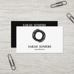 Zen Circle Meditation Spiritual Business Card