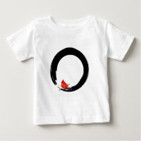 Zen Circle with Christmas Cardinal