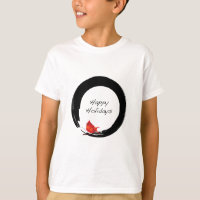 Zen Circle with Christmas Cardinal