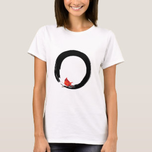 Zen Circle with Christmas Cardinal T-Shirt