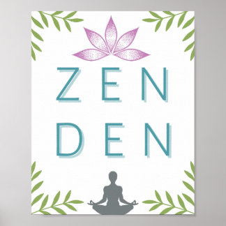 Zen Den - Méditation Art - Poster Yoga