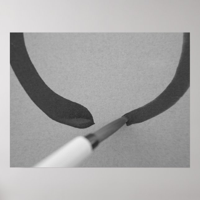 Zen Enso Calligraphy Brush Poster (Front)