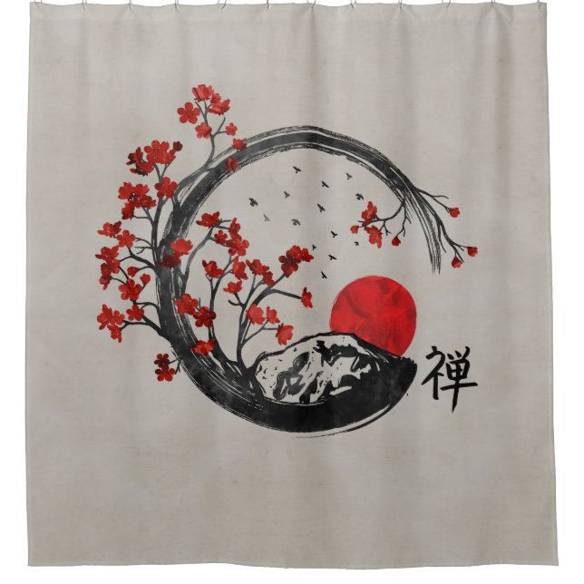 Zen Enso Circle and Sakura Branches (Front)