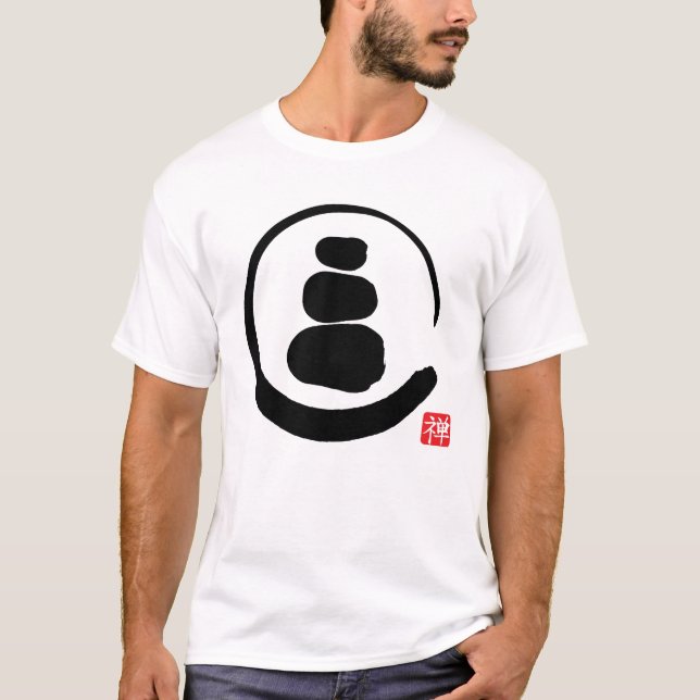 Zen Enzo Circle and Zen stones T-Shirt (Front)