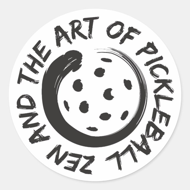 Zen et l'art de Pickleball sticker 3" (Devant)