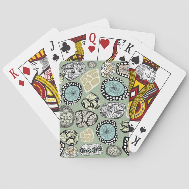Zen Floral Playing Cards (Back)