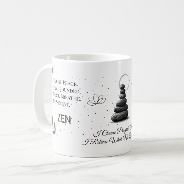Zen Flow Mindfulness Mug (Front Left)