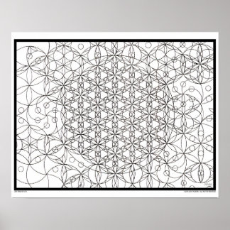 Zen Flower of Life Colouring Poster