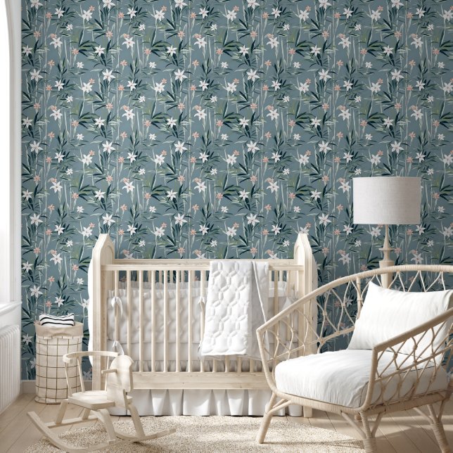 Zen Flowers Pattern Wallpaper (Kids)