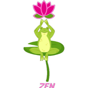 Zen Frog and Lotus Flower T-Shirt