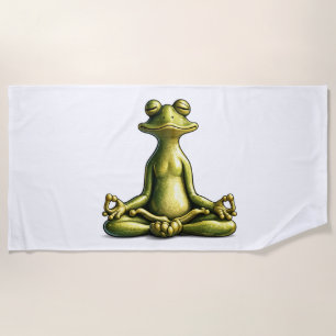 Zen Frog Beach Towel