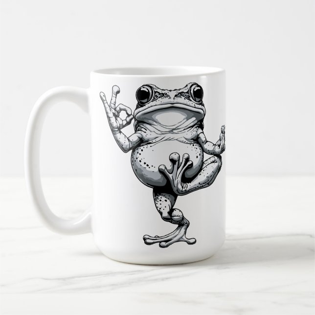 Zen Frog Masterpiece Coffee Mug (Left)