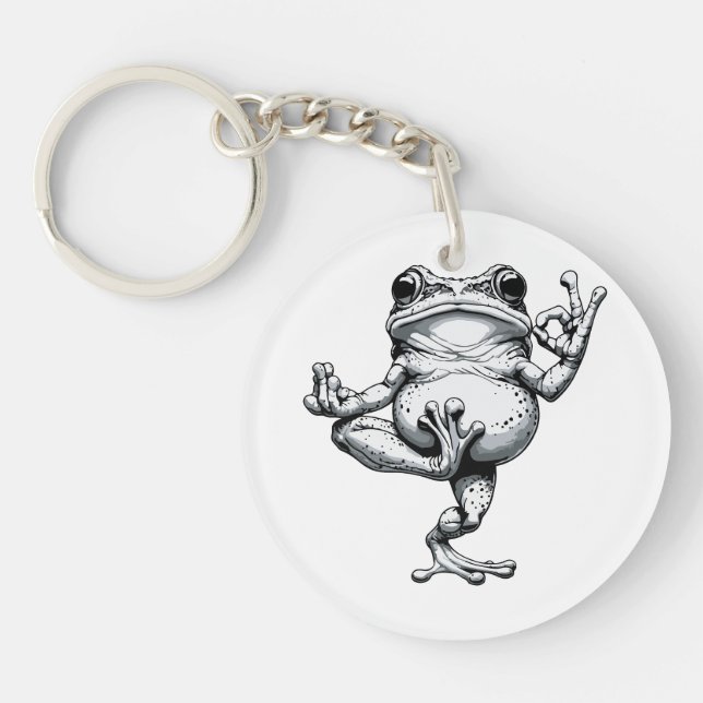 Zen Frog Masterpiece Keychain (Front)