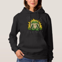 Zen Frog Meditation Super Saiyan Glow Art