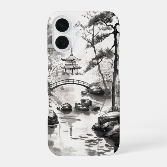 Zen Garden iPhone 16 Case (Back)