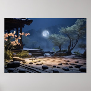 Zen Garden Tranquil Peaceful Nature Poster