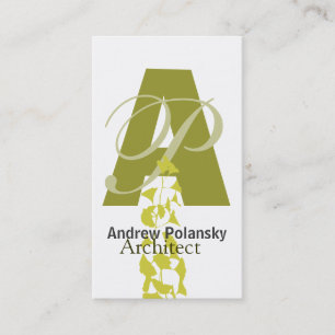 Zen Ginkgo Branch Bold Eye-Catching Nature Business Card