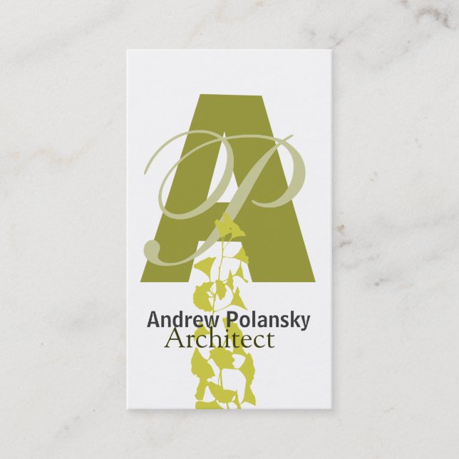 Zen Ginkgo Branch  Bold Eye-Catching  Nature Business Card (Front)