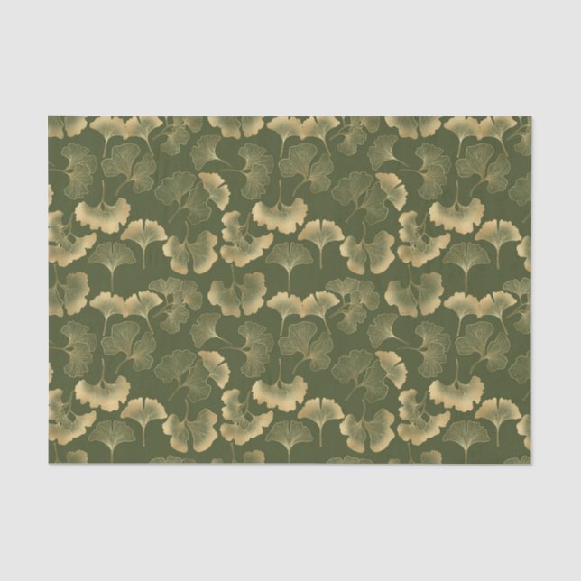 Zen Ginkgo Leaf Pattern Tissue Paper (Front)