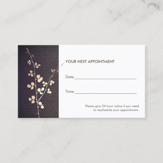 Zen Gold Branch Salon et carte de rendez-vous Spa (Devant)