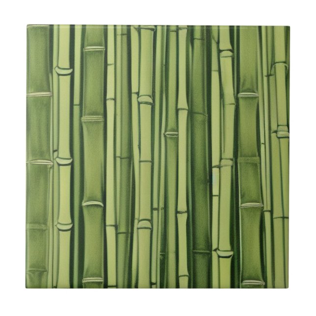 zen green bamboo pattern background nature asia ja tile (Front)